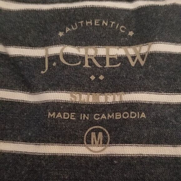 J.CREW blue/white striped pocket tee - Picture 3 of 5
